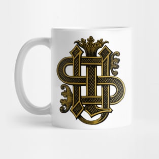 Christogram IHS Vintage Engraving Mug